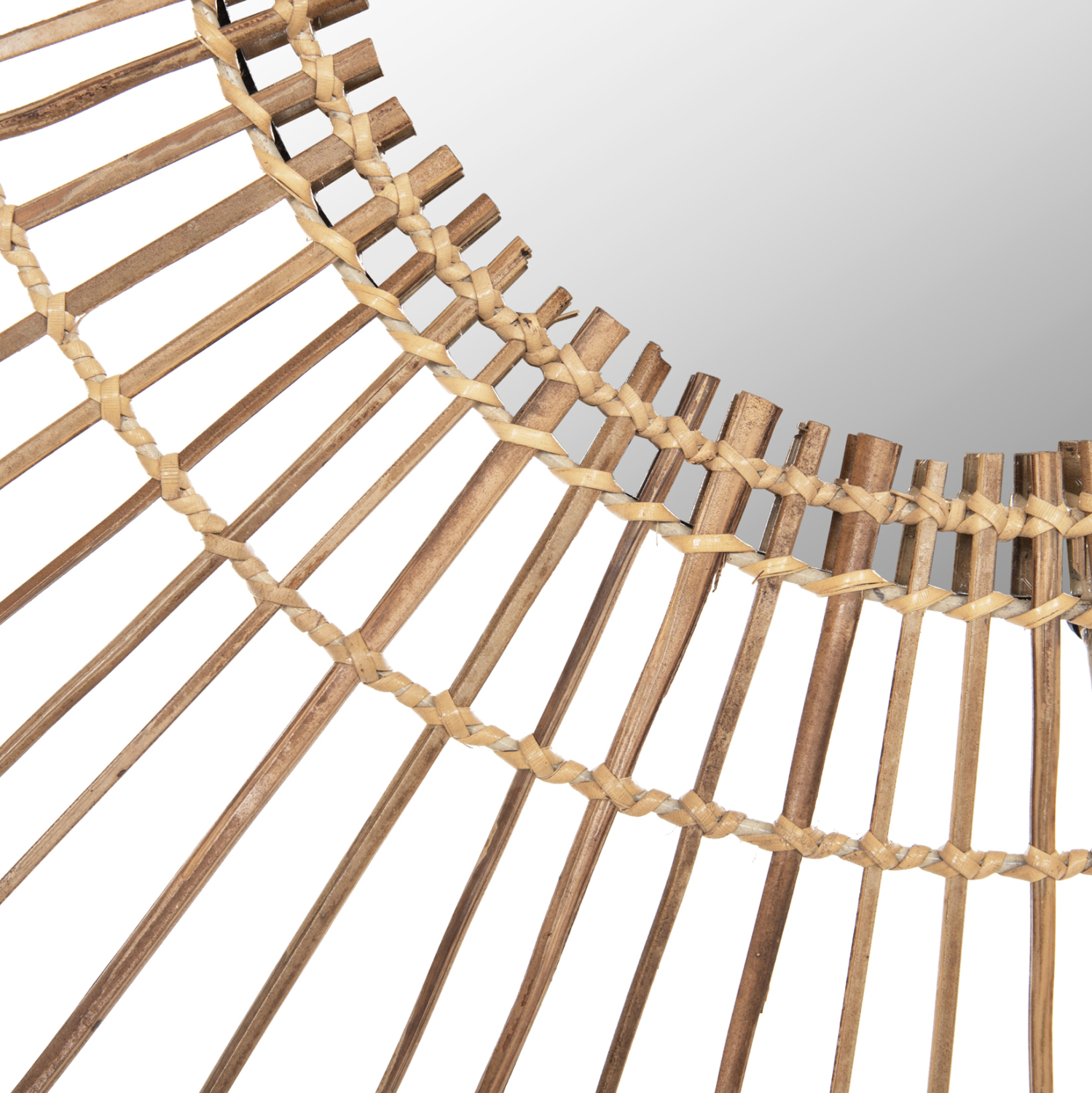 ΚΑΘΡΕΠΤΗΣ ΣΤΡΟΓΓΥΛΟΣ ΜΕ ΠΛΑΙΣΙΟ ΑΠΟ STICKS ΚΟΚΟΦΟΙΝΙΚΑ ΣΕ ΧΡΩΜΑ ΦΥΣΙΚΟ Φ85 εκ.HM7733 - Image 4