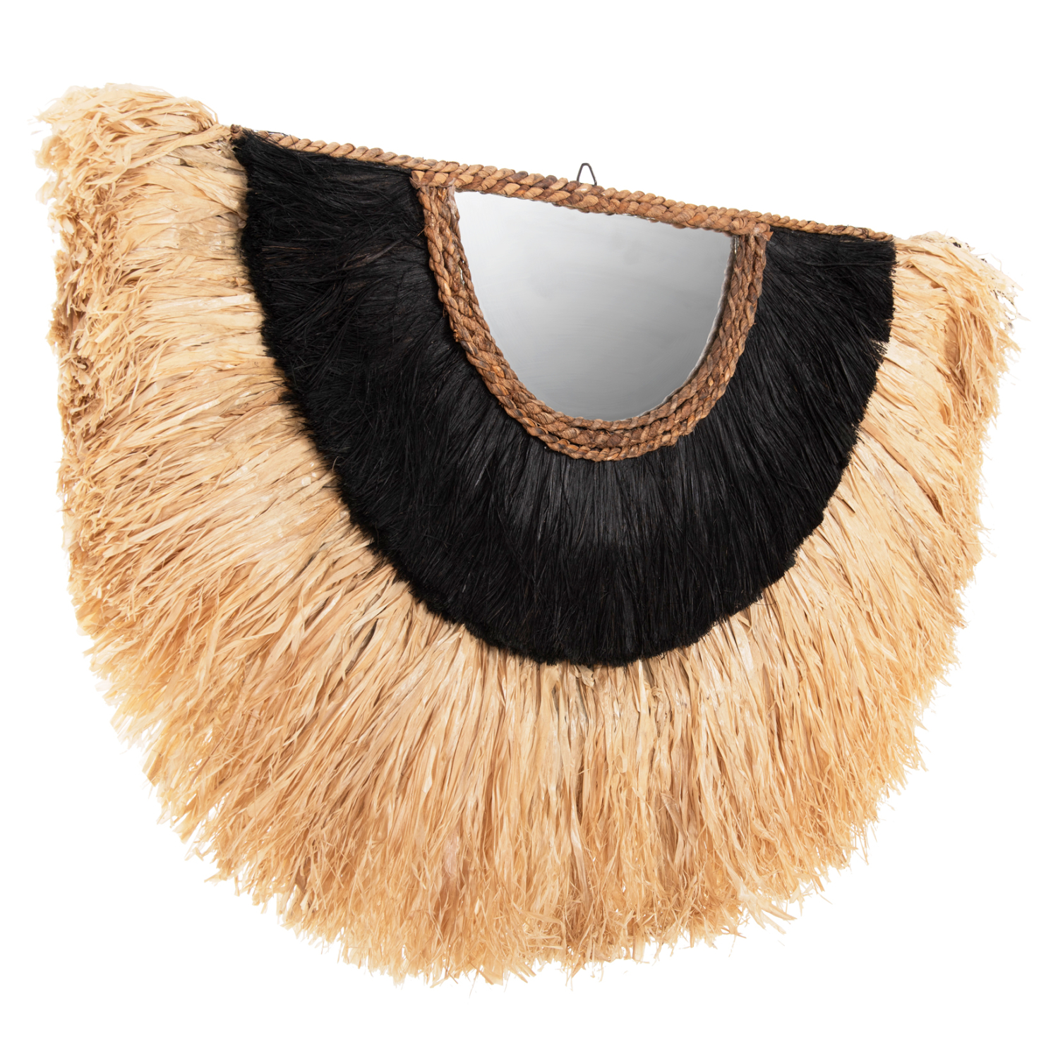 ΚΑΘΡΕΠΤΗΣ ΤΟΙΧΟΥ ΗΜΙΚΥΚΛΙΚΟΣ ΜΕ ΣΙΖΑΛ & ΑΜΠΑΚΑ ΧΡΩΜΑ ΦΥΣΙΚΟ ΜΑΥΡΟ 85x3x50Yεκ.HM7799 - Image 3