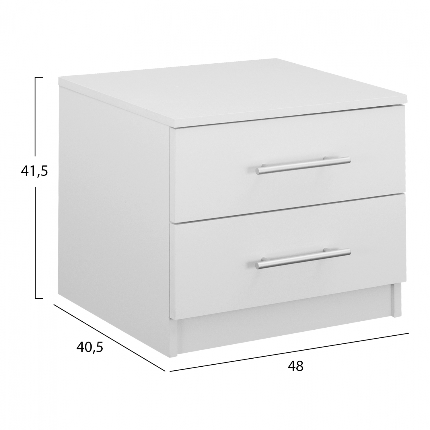 ΚΟΜΟΔΙΝΟ ΜΕΛΑΜΙΝΗΣ CHELSEA HM2220.05 ΛΕΥΚΟ 48x40,5x41,5 εκ. - Image 2