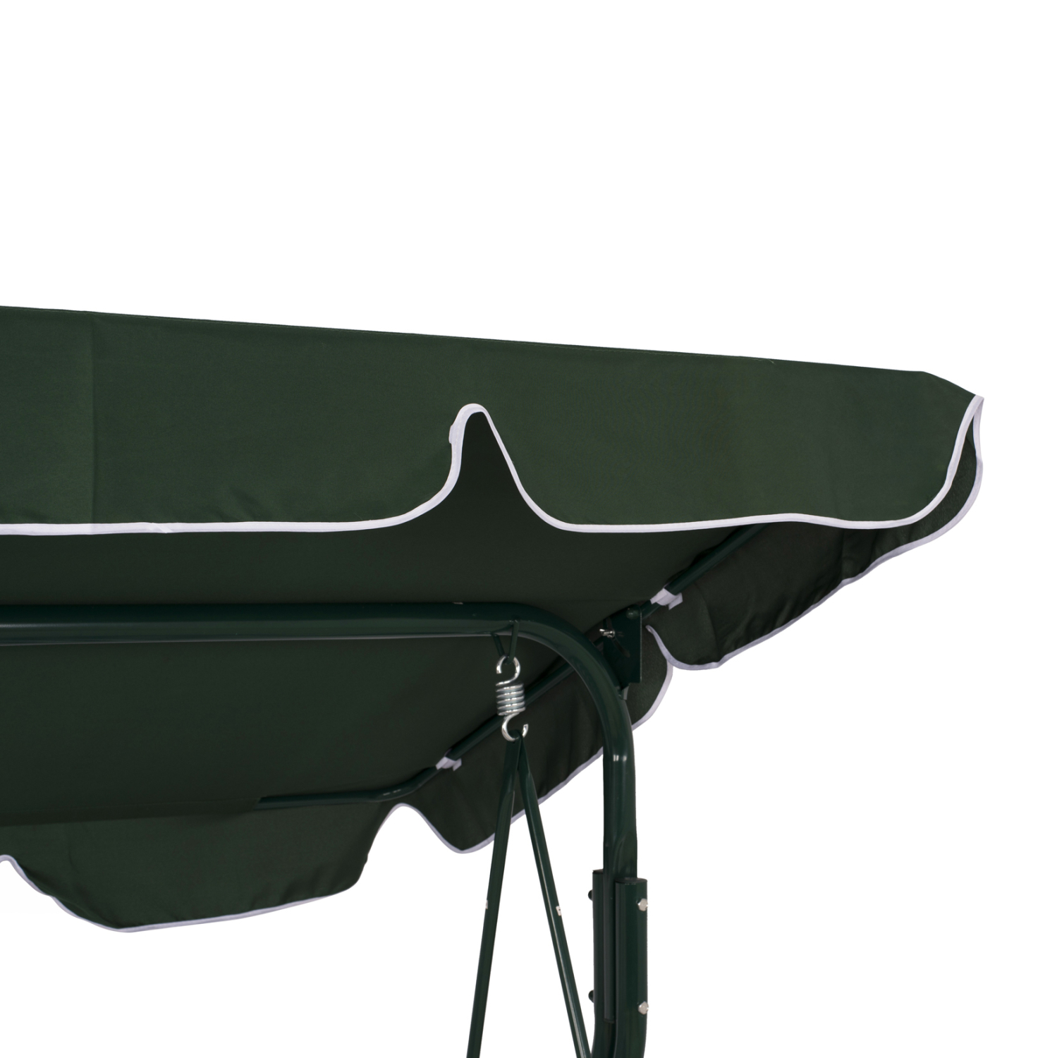 ΚΟΥΝΙΑ 3ΘΕΣΙΑ WAIOLA HM5542 ΠΡΑΣΙΝΟ ΛΕΥΚΟ ΡΙΓΕ NAPOLI 167x110x175 cm - Image 4