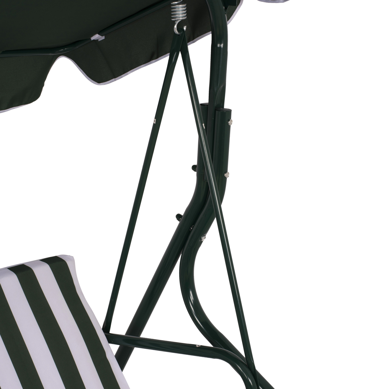 ΚΟΥΝΙΑ 3ΘΕΣΙΑ WAIOLA HM5542 ΠΡΑΣΙΝΟ ΛΕΥΚΟ ΡΙΓΕ NAPOLI 167x110x175 cm - Image 5