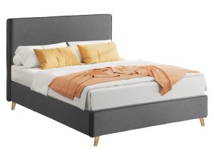 ΚΡΕΒΑΤΙ MAYLIN ΑΠΟ ΓΚΡΙ ΥΦΑΣΜΑ & ΣΚ. ΓΚΡΙ ΡΕΛΙ HM598.10 ΓΙΑ ΣΤΡΩΜΑ 120x200 EK.