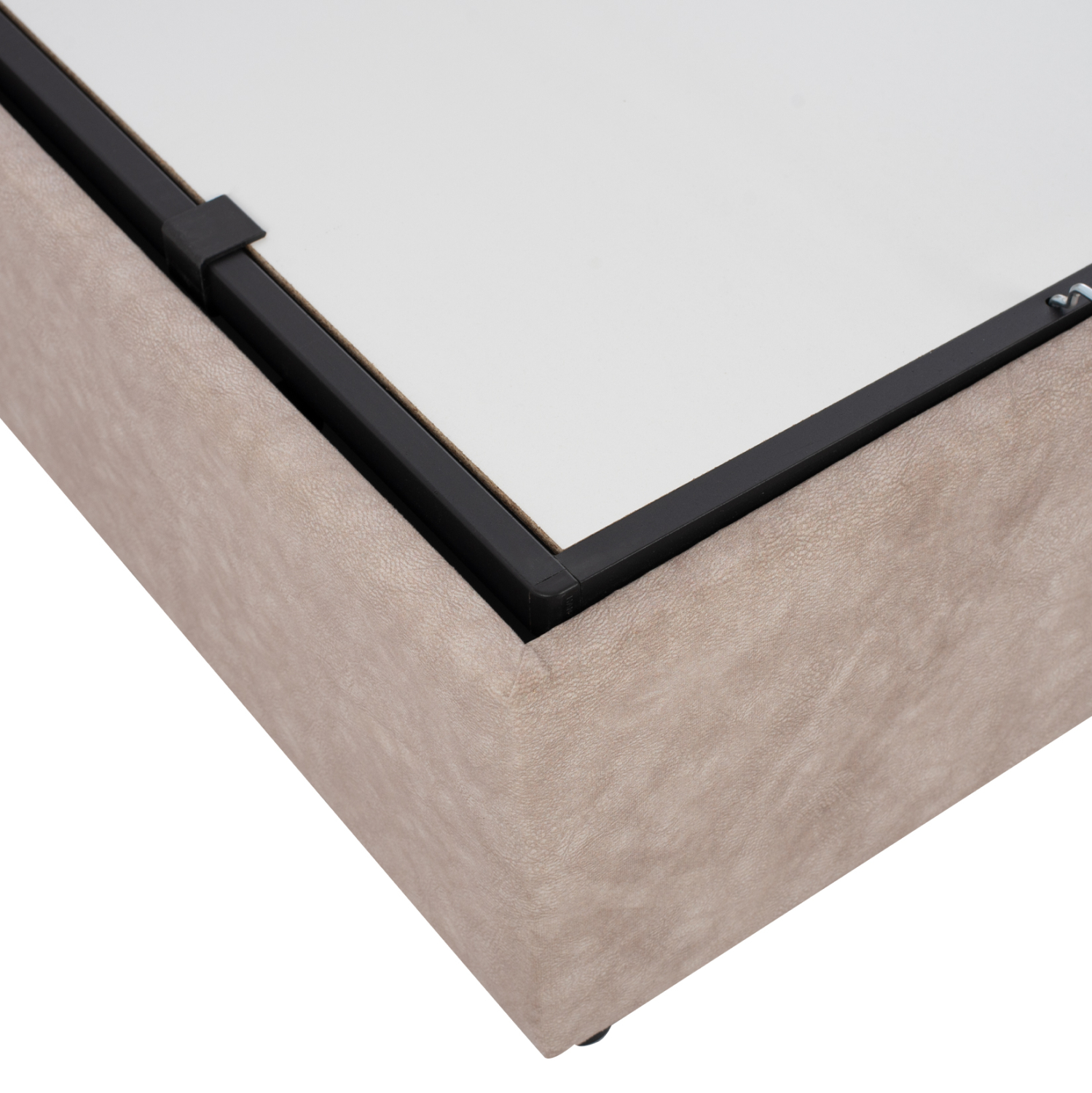 ΚΡΕΒΑΤΙ HM627.22 SOLEDAD, ΜΕ ΑΠΟΘΗΚΕΥΤΙΚΟ, ΜΠΕΖ ΥΦΑΣΜΑ, 160x200 εκ - Image 7