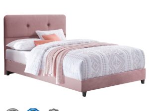 ΚΡΕΒΑΤΙ HM648.12 DOLORES, ΣΑΠΙΟ ΜΗΛΟ ΒΕΛΟΥΔΟ, 120x200 εκ.