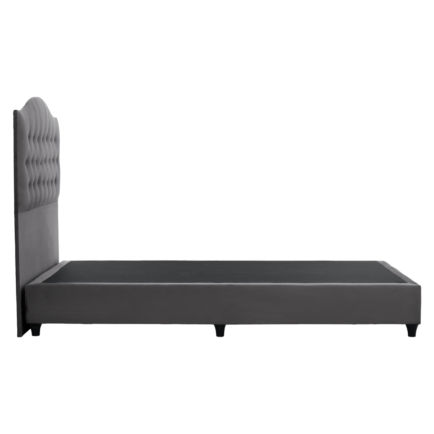 ΚΡΕΒΑΤΙ MALENA ΑΠΟ ΓΚΡΙ ΒΕΛΟΥΔΟ HM647.10 ΓΙΑ ΣΤΡΩΜΑ 120x200 εκ. - Image 4