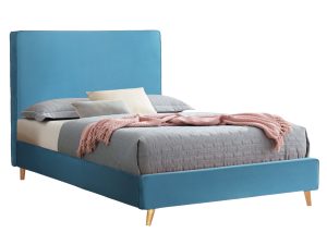 ΚΡΕΒΑΤΙ MAYLIN ΜΕ ΤΙΡΚΟΥΑΖ ΒΕΛΟΥΔΟ HM598.08 ΓΙΑ ΣΤΡΩΜΑ 120x200 EK.