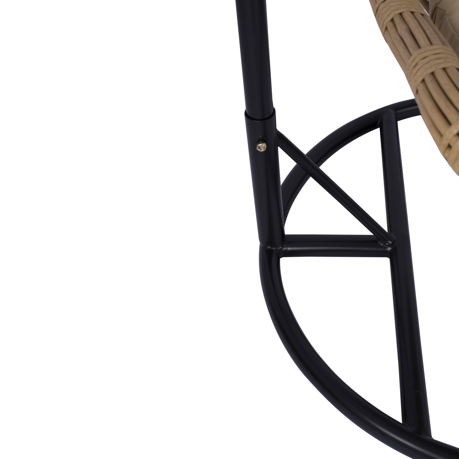 ΚΡΕΜΑΣΤΗ ΦΩΛΙΑ LUCIA HM5676.01 ΜΕ WICKER&ΜΑΞΙΛΑΡΙΑ ΜΠΕΖ-ΜΑΥΡΟ ΜΕΤΑΛΛΟ Φ95Χ195Υεκ. - Image 9