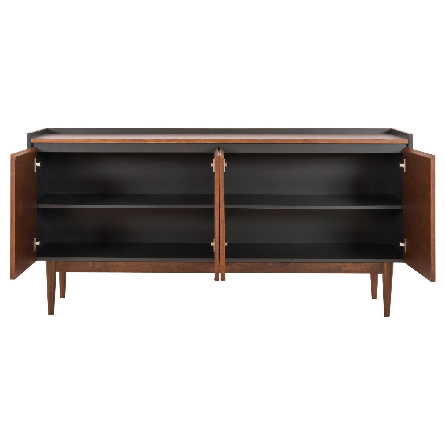 ΜΠΟΥΦΕΣ BEEN HM9740 MDF ΣΕ ΣΚΟΥΡΟ ΓΚΡΙ & ΚΑΡΥΔΙ ΚΑΠΛΑΜΑ 170x43x83Υεκ. - Image 4