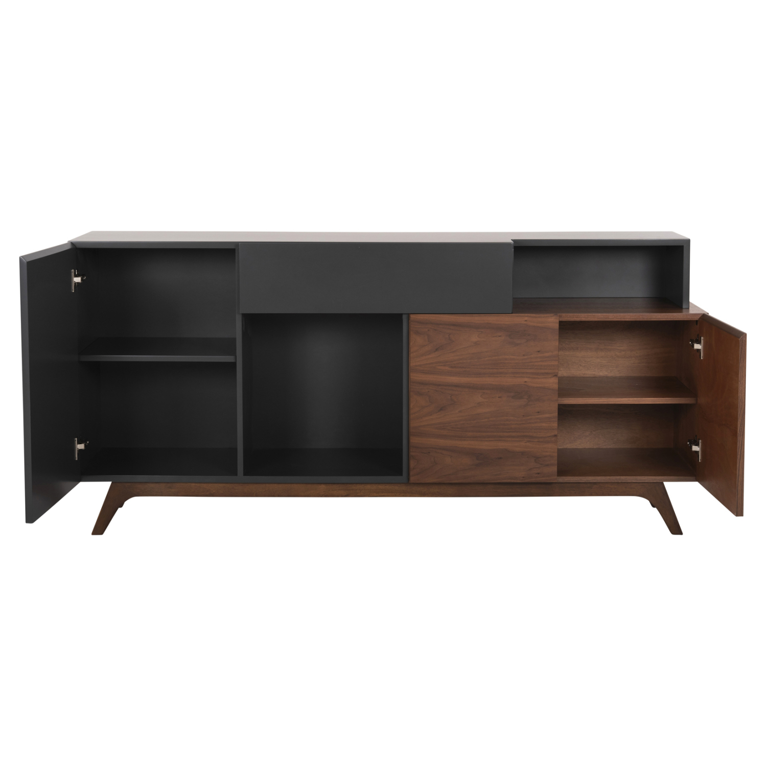 ΜΠΟΥΦΕΣ PREDA HM9747 MDF ΜΕ ΚΑΡΥΔΙ & ΣΚΟΥΡΟ ΓΚΡΙ ΚΑΠΛΑΜΑ 167x28-40x80Υεκ. - Image 4