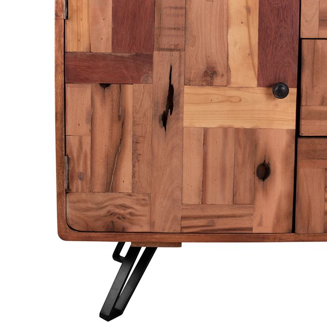 ΜΠΟΥΦΕΣ HM8382 JAIDA ΑΠΟ ΞΥΛΟ MANGO & ΜΕΤΑΛΛΙΚΑ ΠΟΔΙΑ 140Χ40Χ80ΕΚ - Image 6