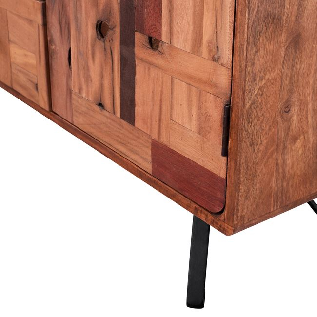 ΜΠΟΥΦΕΣ HM8382 JAIDA ΑΠΟ ΞΥΛΟ MANGO & ΜΕΤΑΛΛΙΚΑ ΠΟΔΙΑ 140Χ40Χ80ΕΚ - Image 7