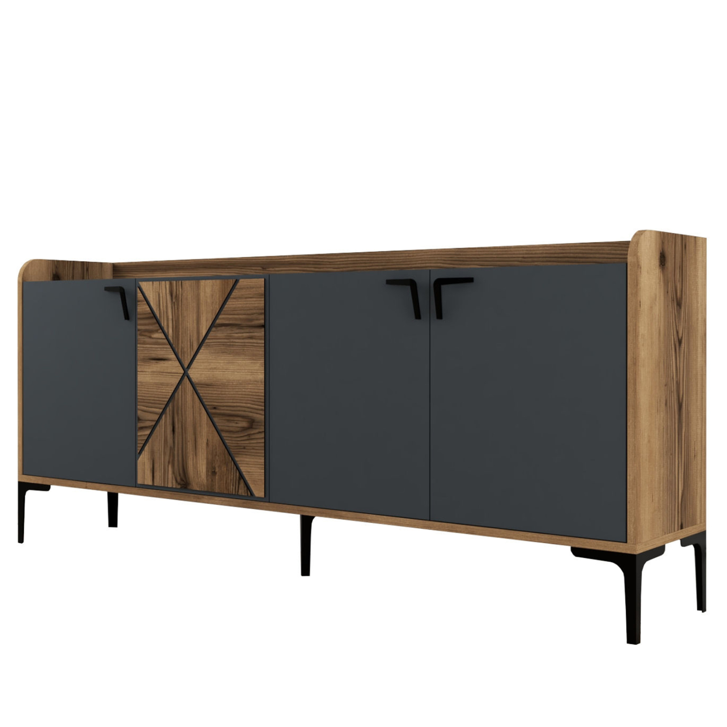 ΜΠΟΥΦΕΣ ΜΕΛΑΜΙΝΗΣ ΚΑΡΥΔΙ ΚΑΙ ΑΝΘΡΑΚΙ 180x35x78Yεκ. HM9433.01 - Image 6