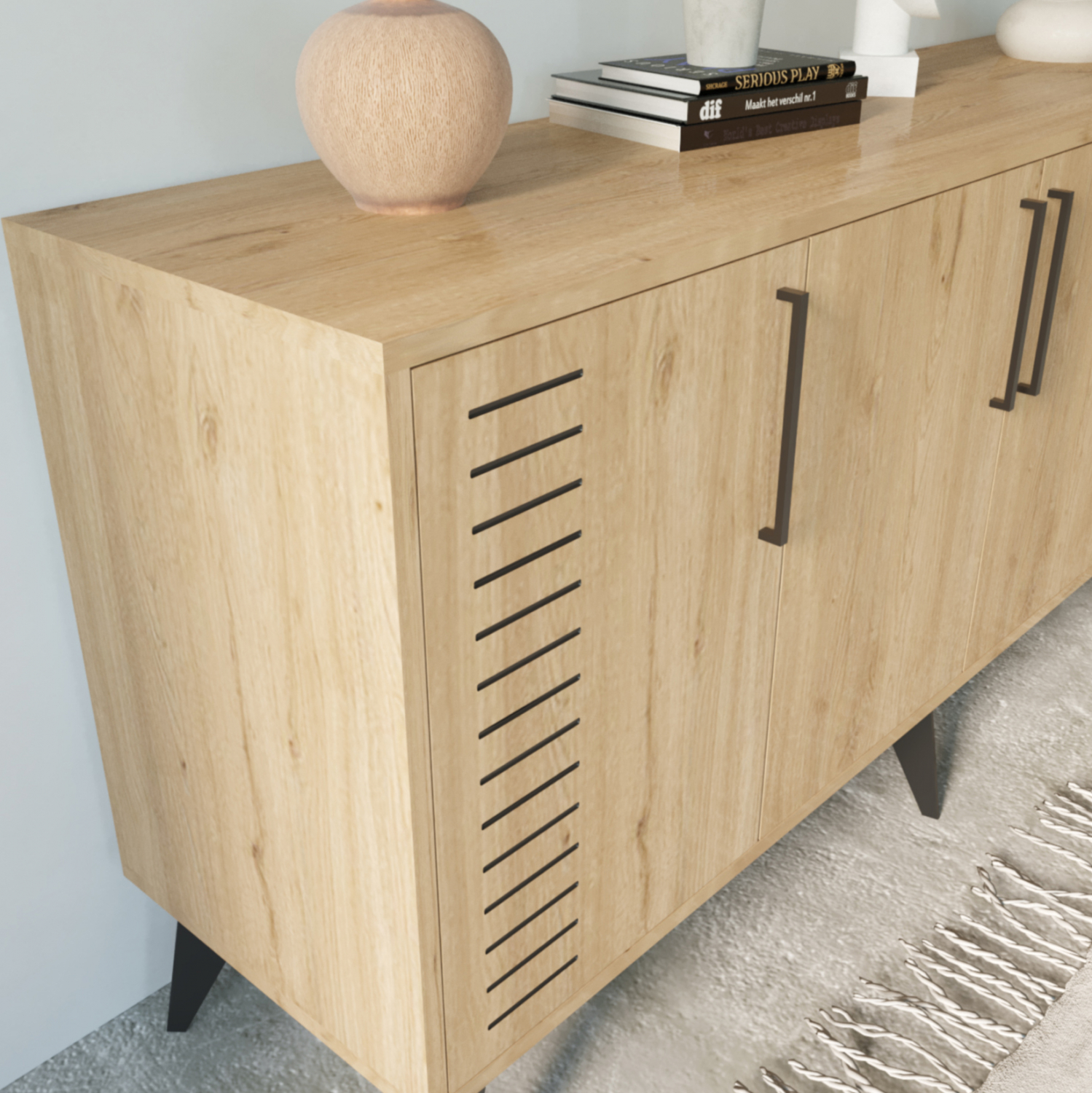 ΜΠΟΥΦΕΣ ΣΕ ΦΥΣΙΚΟ ΧΡΩΜΑ HM9252.01 160x41x79 εκ. - Image 8