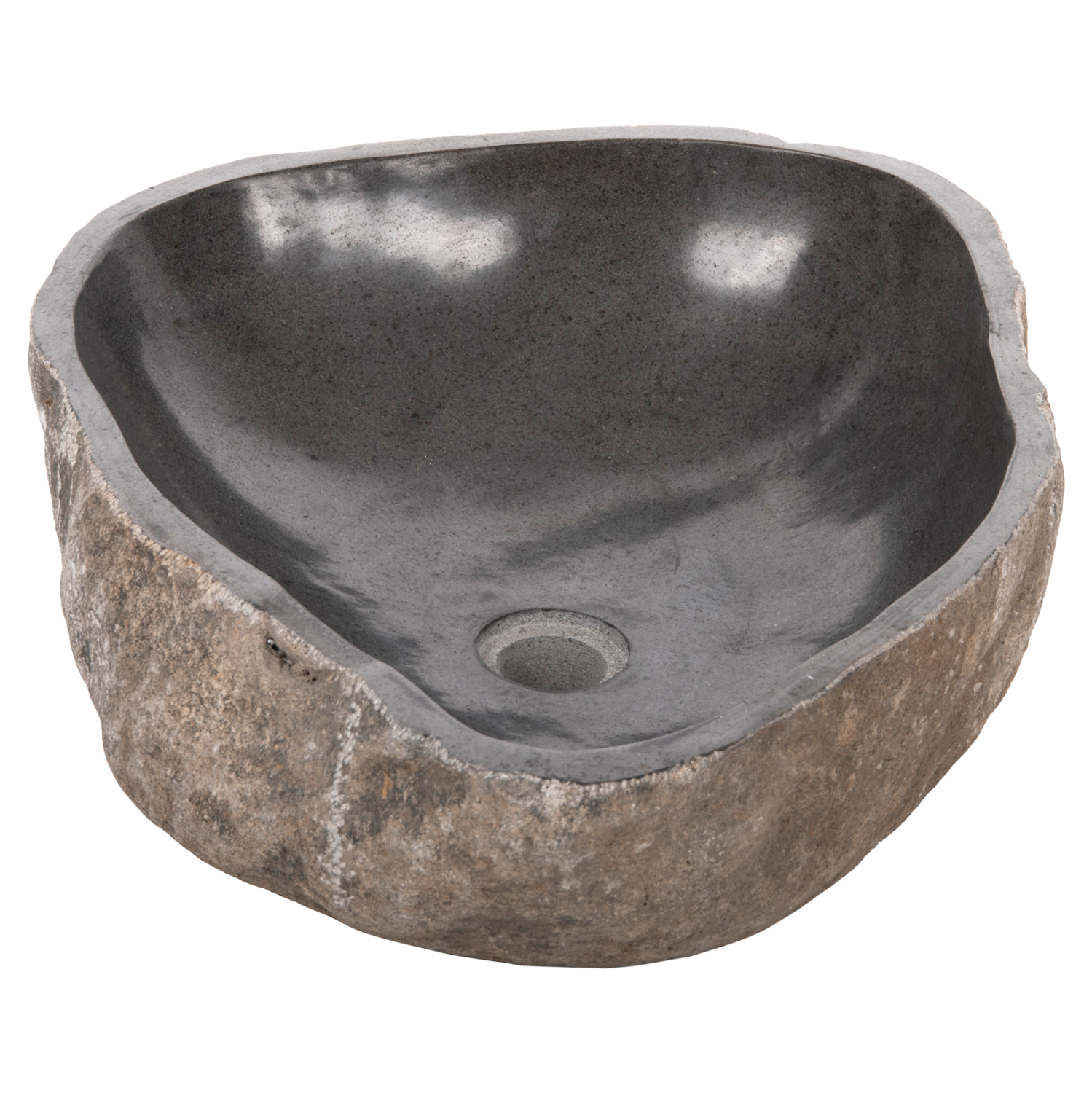 ΝΙΠΤΗΡΑΣ STONE SINK ΛΑΞΕΥΜΕΝΗ ΠΕΤΡΑ ΓΚΡΙ ΑΠΟΧΡΩΣΗ HM4193 55x44x16Υ εκ. - Image 4
