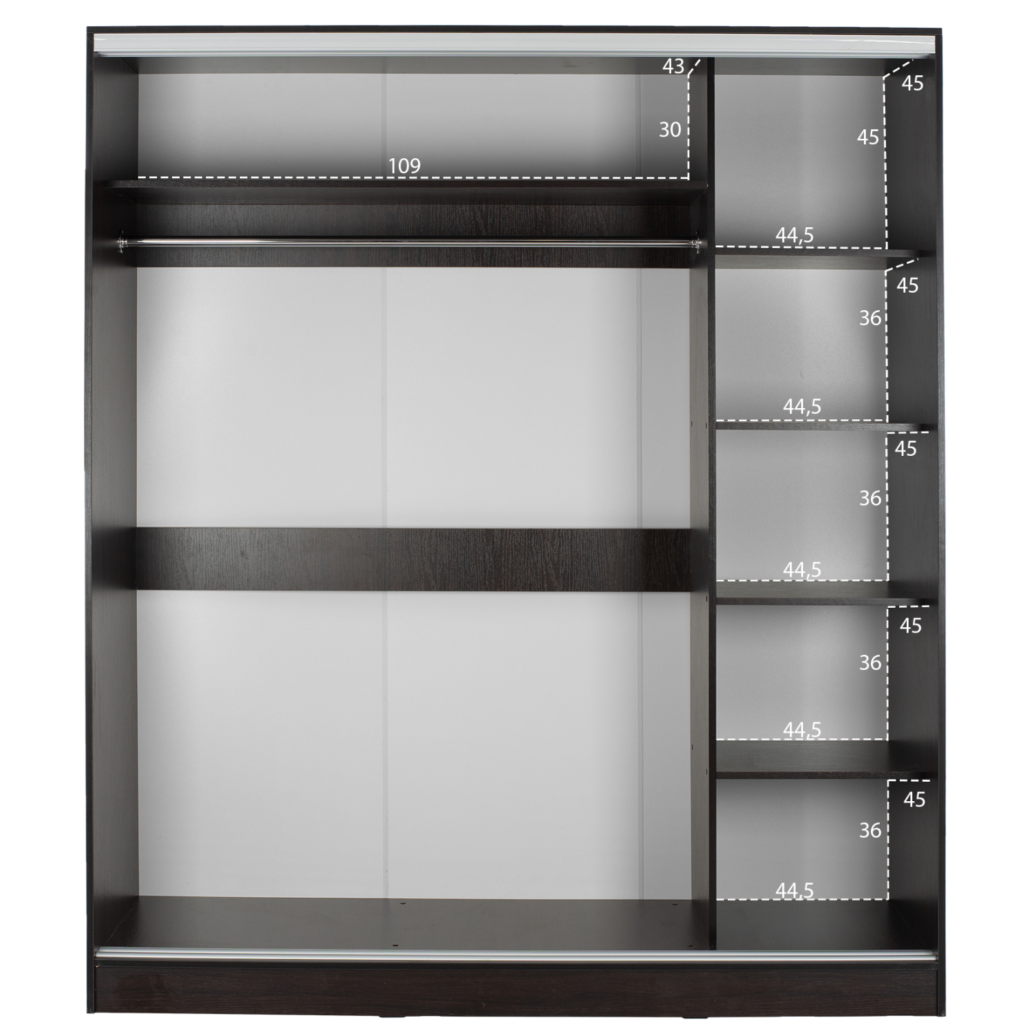 ΝΤΟΥΛΑΠΑ ΔΙΦΥΛΛΗ ADLER ΣΥΡΟΜΕΝΗ ΜΕ ΚΑΘΡΕΠΤΗ ΒΕΓΓΕ HM2434.02 160x60x210 εκ. - Image 3