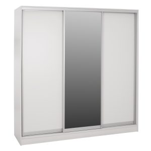 ΝΤΟΥΛΑΠΑ ΣΥΡΟΜΕΝΗ ADLER ΜΕΛΑΜΙΝΗΣ ΛΕΥΚΗ ΜΕ ΚΑΘΡΕΠΤΗ HM2435.03 200X60X210Υεκ