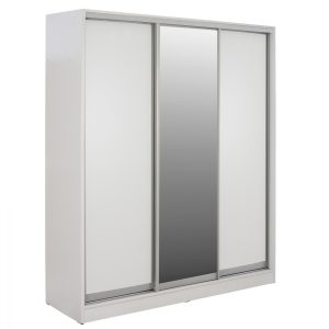 ΝΤΟΥΛΑΠΑ ΣΥΡΟΜΕΝΗ ADLER ΜΕΛΑΜΙΝΗΣ ΛΕΥΚΗ ΜΕ ΚΑΘΡΕΦΤΗ 3ΦΥΛΛΗ HM2461.03 183x60x220 εκ.