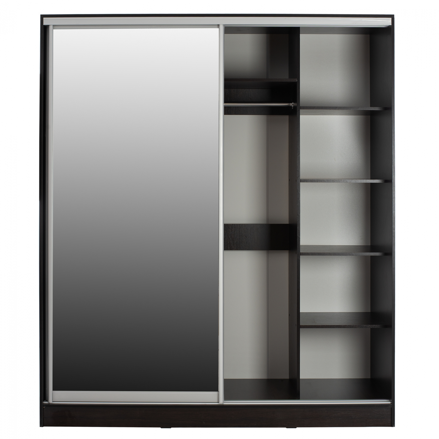 ΝΤΟΥΛΑΠΑ ΣΥΡΟΜΕΝΗ ADLER ΜΕΛΑΜΙΝΗΣ WENGE ΜΕ ΚΑΘΡΕΠΤΗ HM2437.02 180X60X210Υεκ. - Image 4