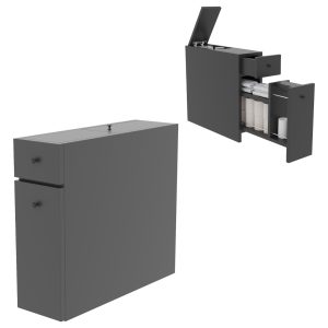 ΝΤΟΥΛΑΠΙ ΜΠΑΝΙΟΥ ΑΝΘΡΑΚΙ ΜΕΛΑΜΙΝΗ 19x60x55Υεκ.HM9424.01