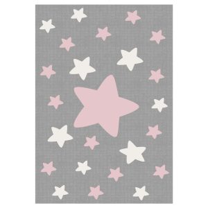 ΠΑΙΔΙΚΟ ΧΑΛΙ ΜΕ ΚΡΟΣΙΑ ΣΕΙΡΑ KIDDER HM7678.03 ΓΚΡΙ-ΡΟΖ-ΛΕΥΚΟ 80Χ150 εκ.