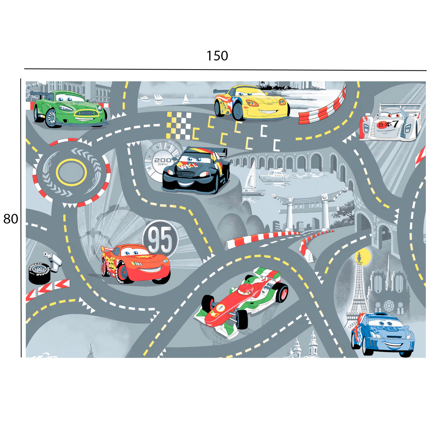 ΠΑΙΔΙΚΟ ΧΑΛΙ ΜΕ ΚΡΟΣΙΑ ΣΕΙΡΑ KIDDER HM7678.04 ΓΚΡΙ 80Χ150 εκ. - Image 2