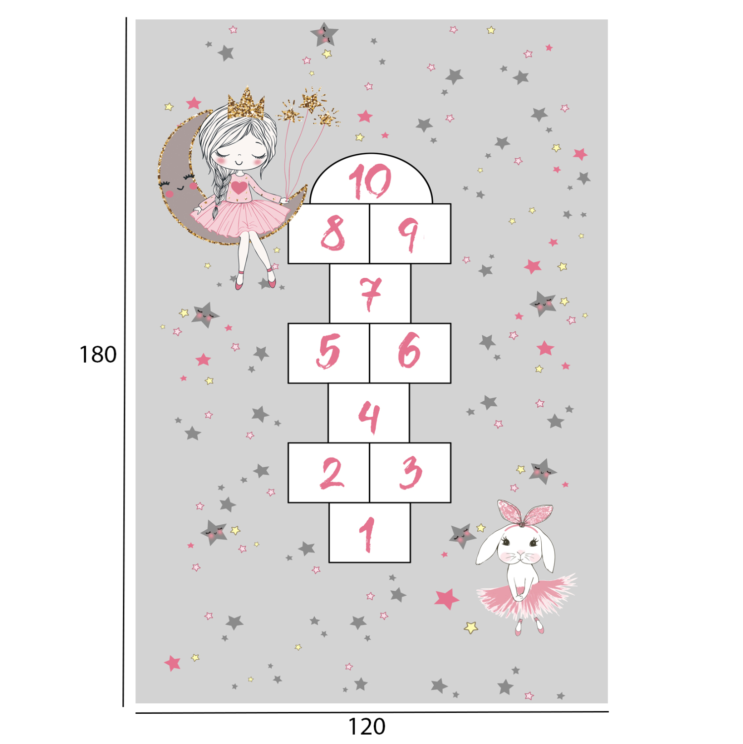 ΠΑΙΔΙΚΟ ΧΑΛΙ ΜΕ ΚΡΟΣΙΑ HM7679.02 ΓΚΡΙ 120Χ180 εκ. - Image 2