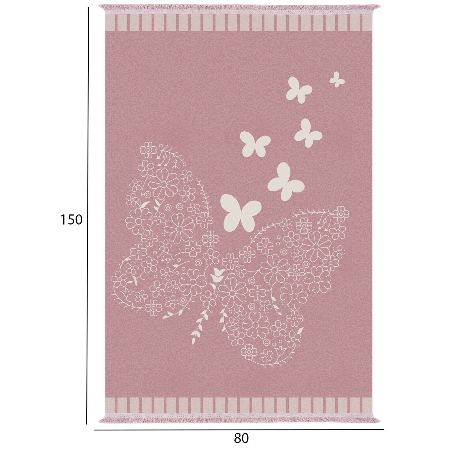 ΠΑΙΔΙΚΟ ΧΑΛΙ ΜΕ ΚΡΟΣΙΑ ΣΕΙΡΑ KIDDER HM7678.17 ΠΕΤΑΛΟΥΔΑ ΡΟΖ 80Χ150 εκ. - Image 2