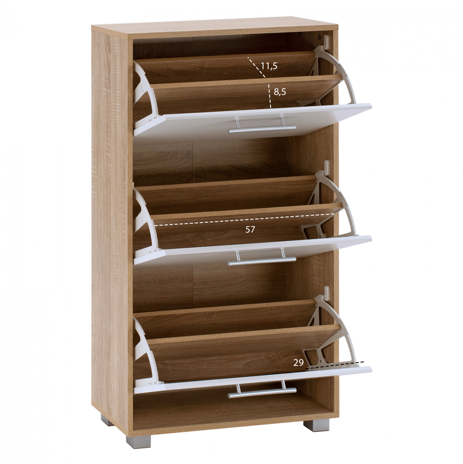 ΠΑΠΟΥΤΣΟΘΗΚΗ ΜΕΛΑΜΙΝΗΣ DAVINA 3ΘΕΣΕΩΝ HM2221.06 SONAMA-ΛΕΥΚΗ 62Χ24Χ110Υ εκ. - Image 3