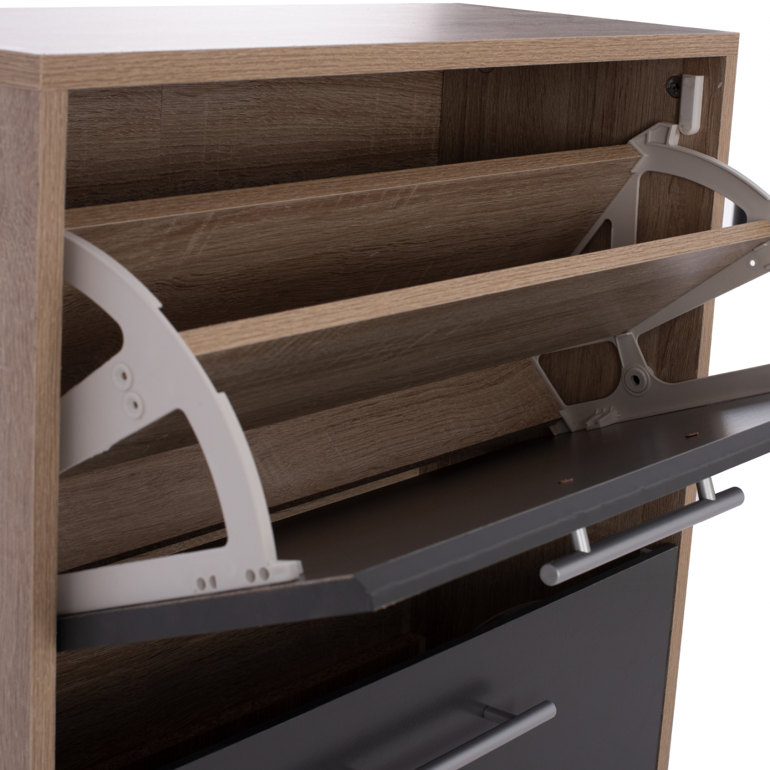 ΠΑΠΟΥΤΣΟΘΗΚΗ ΞΥΛΙΝΗ DAVINA HM2221.04 SONAMA-ΓΚΡΙ 3ΘΕΣΕΩΝ 62Χ24Χ110Υεκ - Image 7