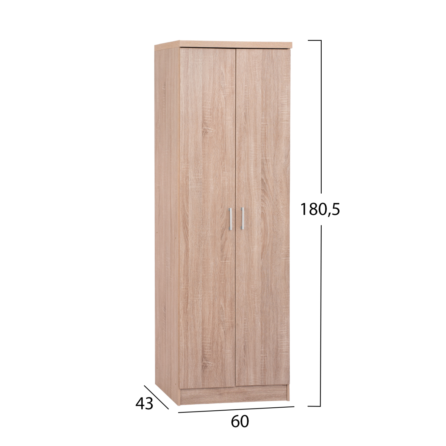 ΠΑΠΟΥΤΣΟΘΗΚΗ ΞΥΛΙΝΗ DAYANNA ΜΕ 6 ΡΑΦΙΑ 60X43X180.5εκ. SONAMA HM2379.02 - Image 2