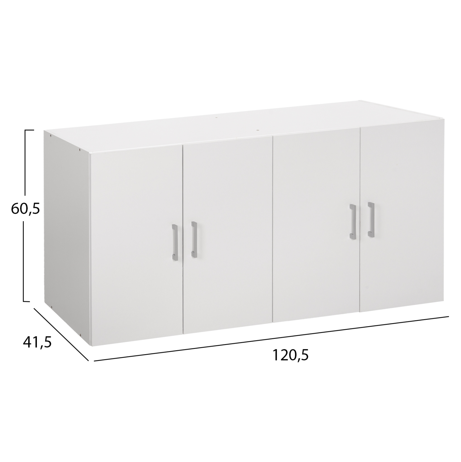 ΠΑΤΑΡΙ 4ΦΥΛΛΗΣ ΝΤΟΥΛΑΠΑΣ FERNANDA HM352.05 ΣΕ ΧΡΩΜΑ ΛΕΥΚΟ 120,5x41,5x60,5Υ εκ. - Image 2