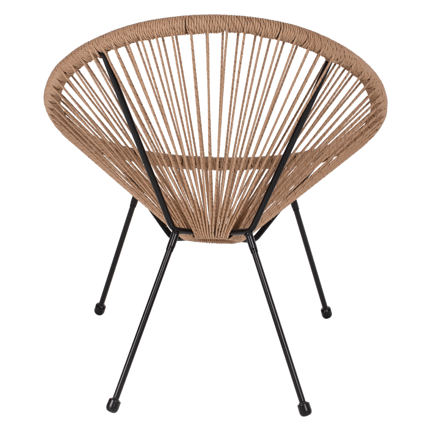 ΠΟΛΥΘΡΟΝΑ ACAPULCO Τ. ΦΩΛΙΑ ΜΕΤΑΛΛΟ ΜΑΥΡΟ ΜΕ TWISTED WICKER HM5871.01 70x73x79 εκ. - Image 5