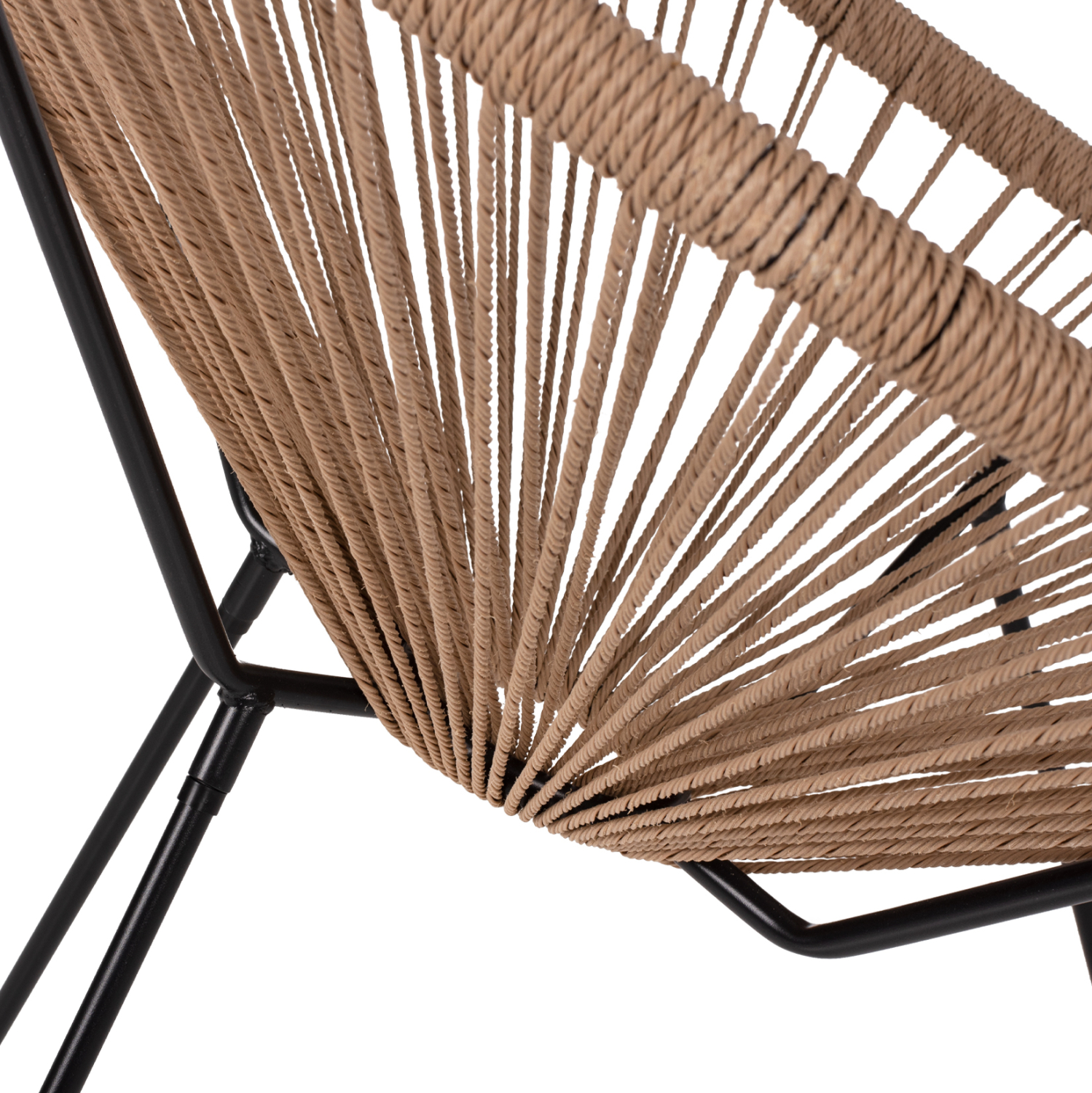 ΠΟΛΥΘΡΟΝΑ ACAPULCO Τ. ΦΩΛΙΑ ΜΕΤΑΛΛΟ ΜΑΥΡΟ ΜΕ TWISTED WICKER HM5871.01 70x73x79 εκ. - Image 8