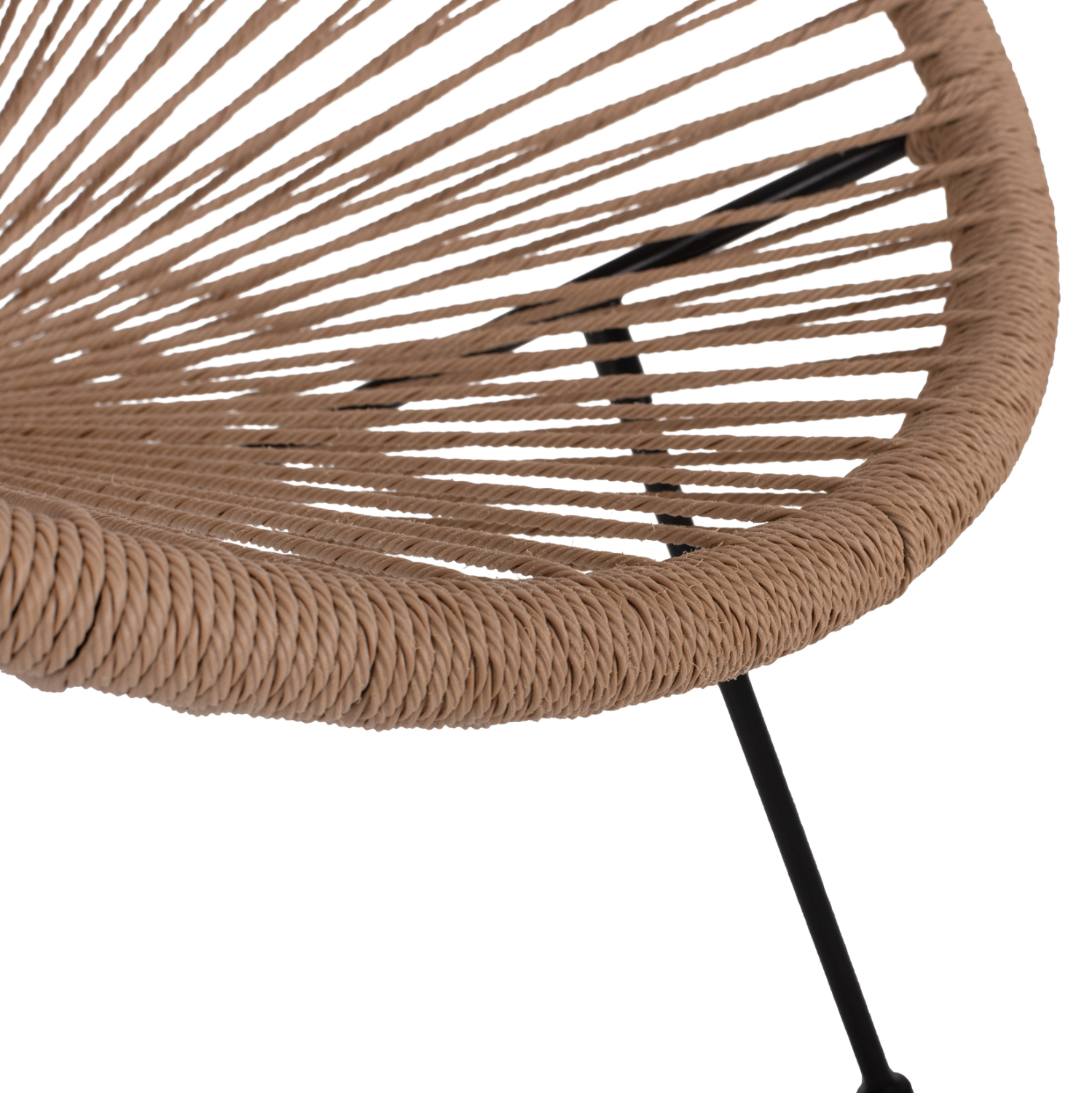 ΠΟΛΥΘΡΟΝΑ ACAPULCO Τ. ΦΩΛΙΑ ΜΕΤΑΛΛΟ ΜΑΥΡΟ ΜΕ TWISTED WICKER HM5871.01 70x73x79 εκ. - Image 9