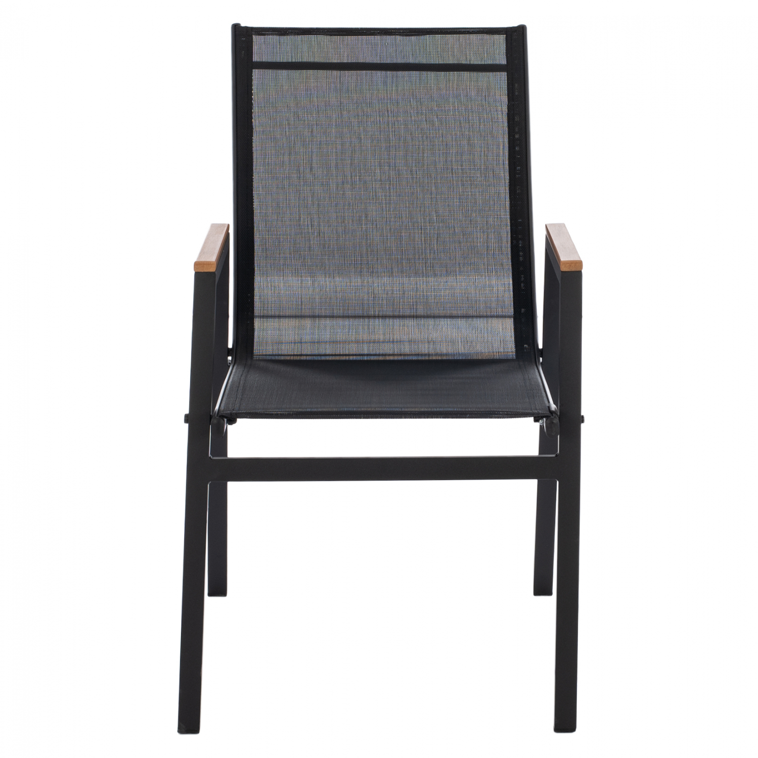 ΠΟΛΥΘΡΟΝΑ ΑΛΟΥΜΙΝΙΟΥ SHYLA HM5697.11 ΜΑΥΡΗ ΜΕ TEXTILENE ΜΑΥΡΟ & POLYWOOD 53x67x86 εκ. - Image 3