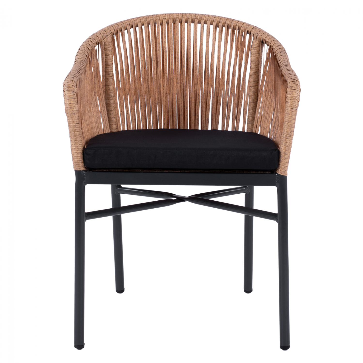 ΠΟΛΥΘΡΟΝΑ ΑΛΟΥΜΙΝΙΟΥ RAFAEL HM5698.01 ΑΝΘΡΑΚΙ ΜΕ ΜΠΕΖ WICKER 57x58x77Υ εκ. - Image 3