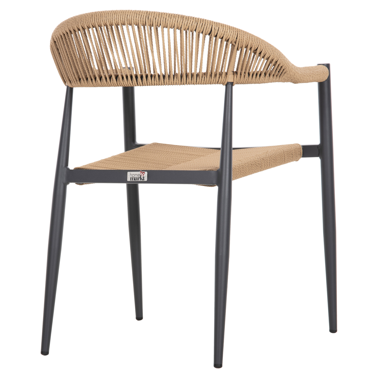 ΠΟΛΥΘΡΟΝΑ ΑΛΟΥΜΙΝΙΟΥ GRET HM5854.02 ΑΝΘΡΑΚΙ PΕ RATTAN ΜΠΕΖ 56x55,5x78Υ εκ. - Image 4