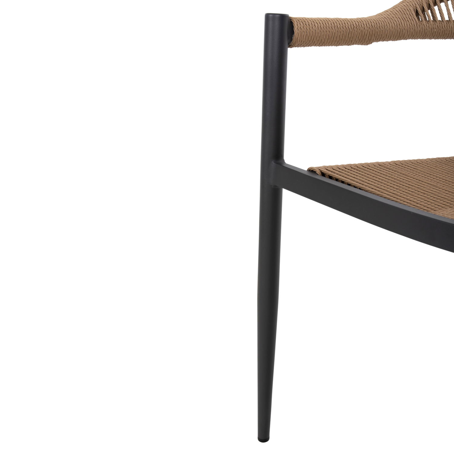 ΠΟΛΥΘΡΟΝΑ ΑΛΟΥΜΙΝΙΟΥ GRET HM5854.02 ΑΝΘΡΑΚΙ PΕ RATTAN ΜΠΕΖ 56x55,5x78Υ εκ. - Image 9