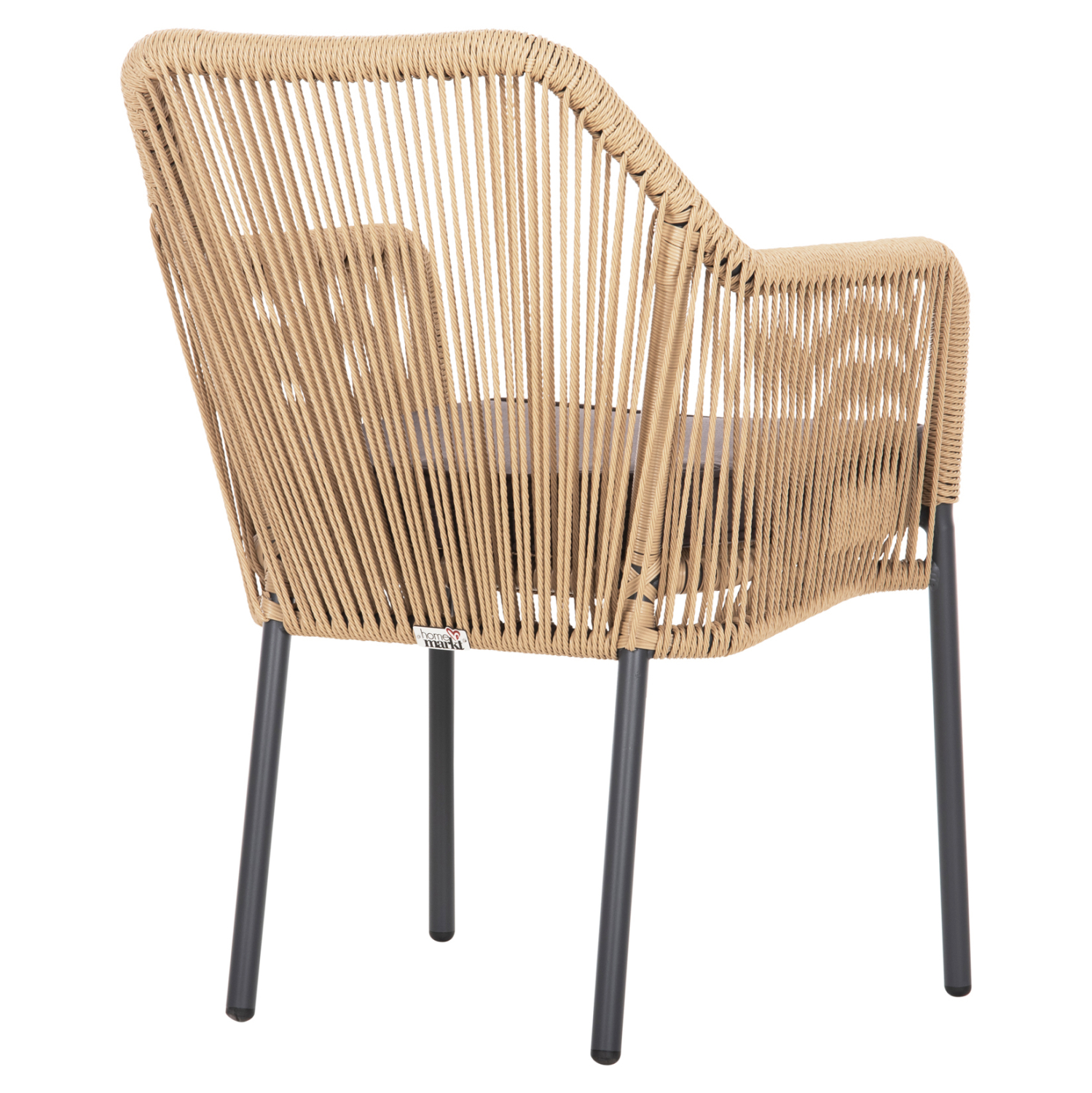 ΠΟΛΥΘΡΟΝΑ ΑΛΟΥΜΙΝΙΟΥ LOKKI HM5855.02 ΑΝΘΡΑΚΙ ΜΕ ΣΧΟΙΝΙ WICKER PE 56x66x82Υ εκ. - Image 4