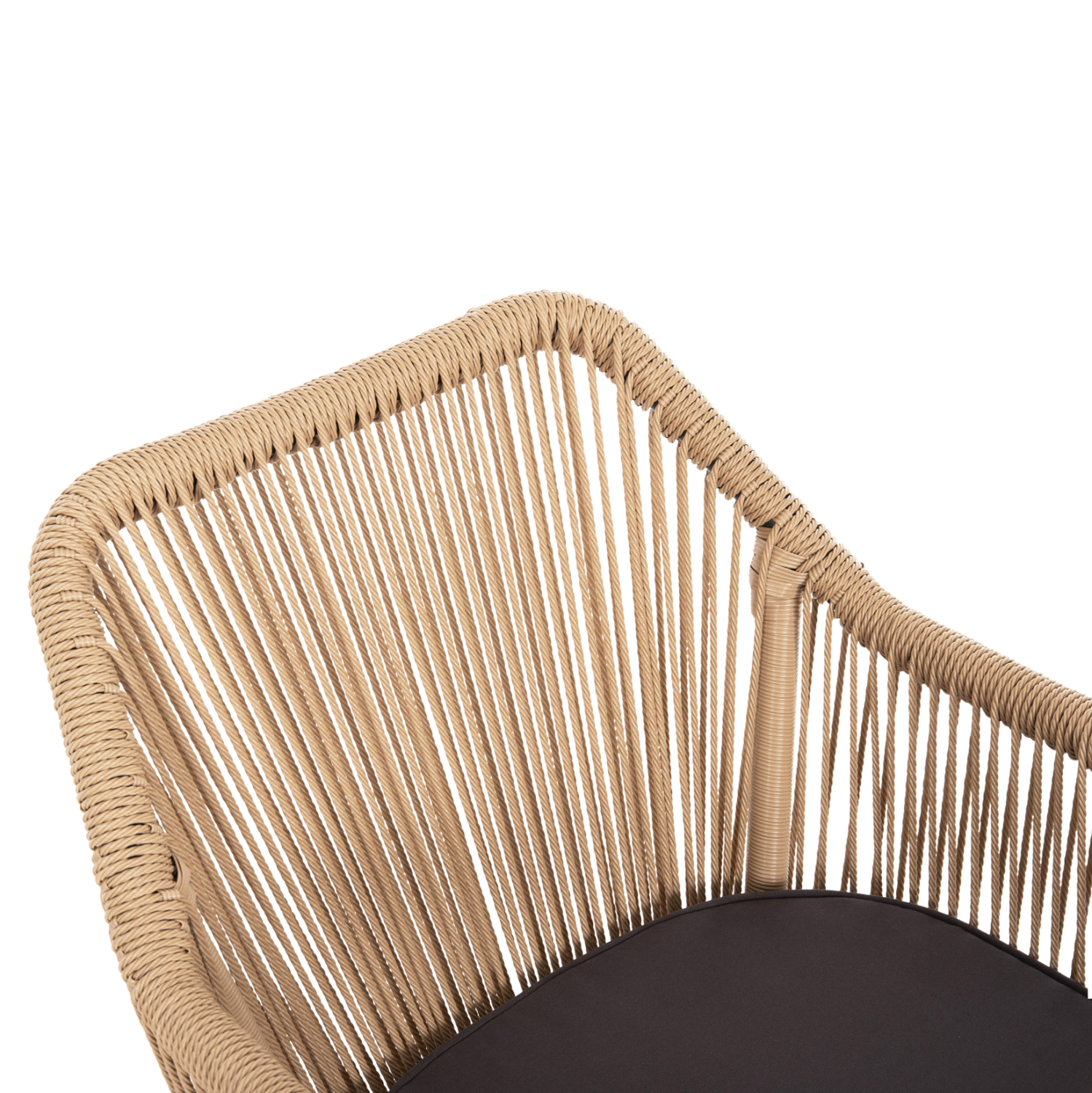 ΠΟΛΥΘΡΟΝΑ ΑΛΟΥΜΙΝΙΟΥ LOKKI HM5855.02 ΑΝΘΡΑΚΙ ΜΕ ΣΧΟΙΝΙ WICKER PE 56x66x82Υ εκ. - Image 6