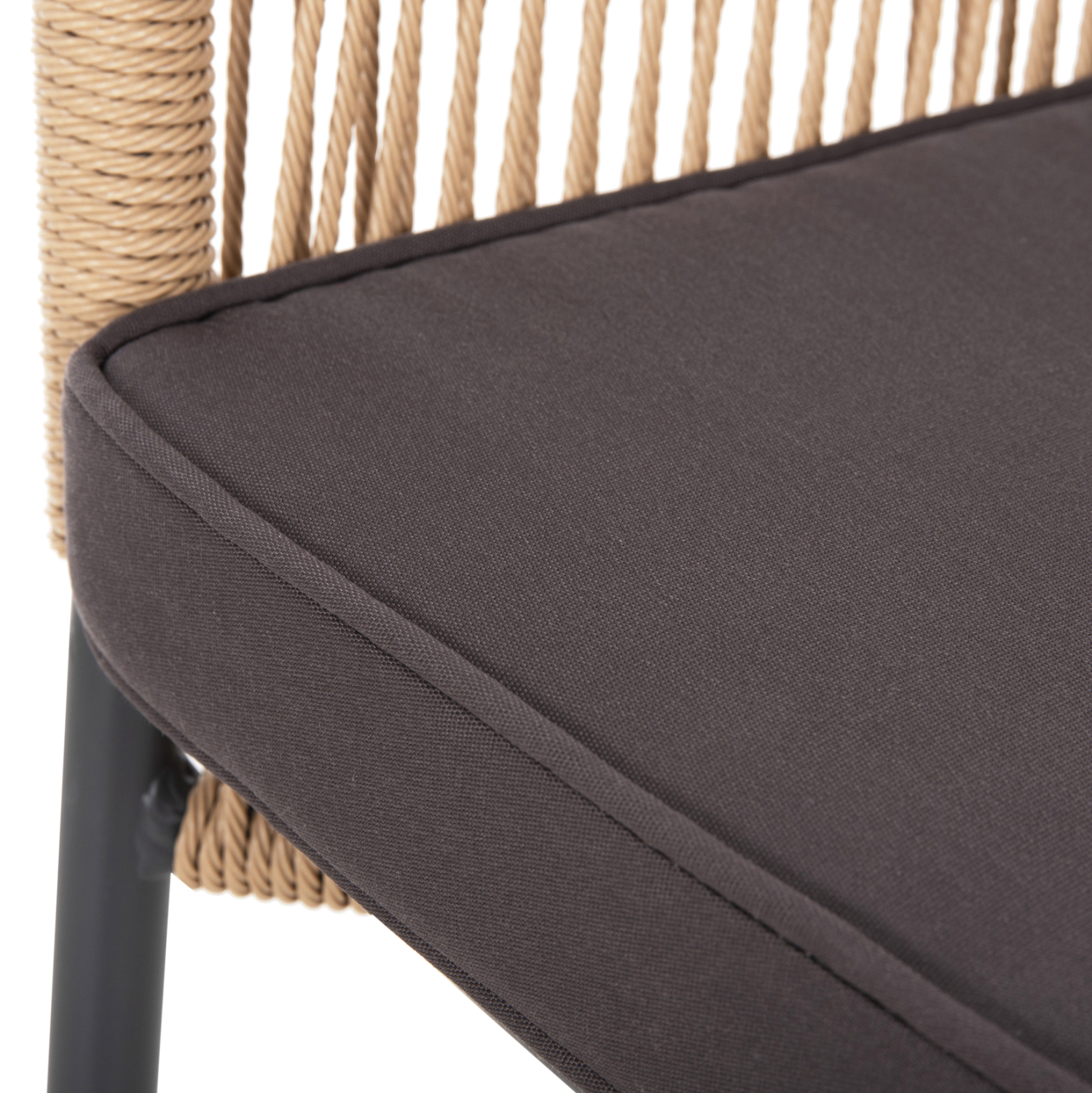 ΠΟΛΥΘΡΟΝΑ ΑΛΟΥΜΙΝΙΟΥ LOKKI HM5855.02 ΑΝΘΡΑΚΙ ΜΕ ΣΧΟΙΝΙ WICKER PE 56x66x82Υ εκ. - Image 8