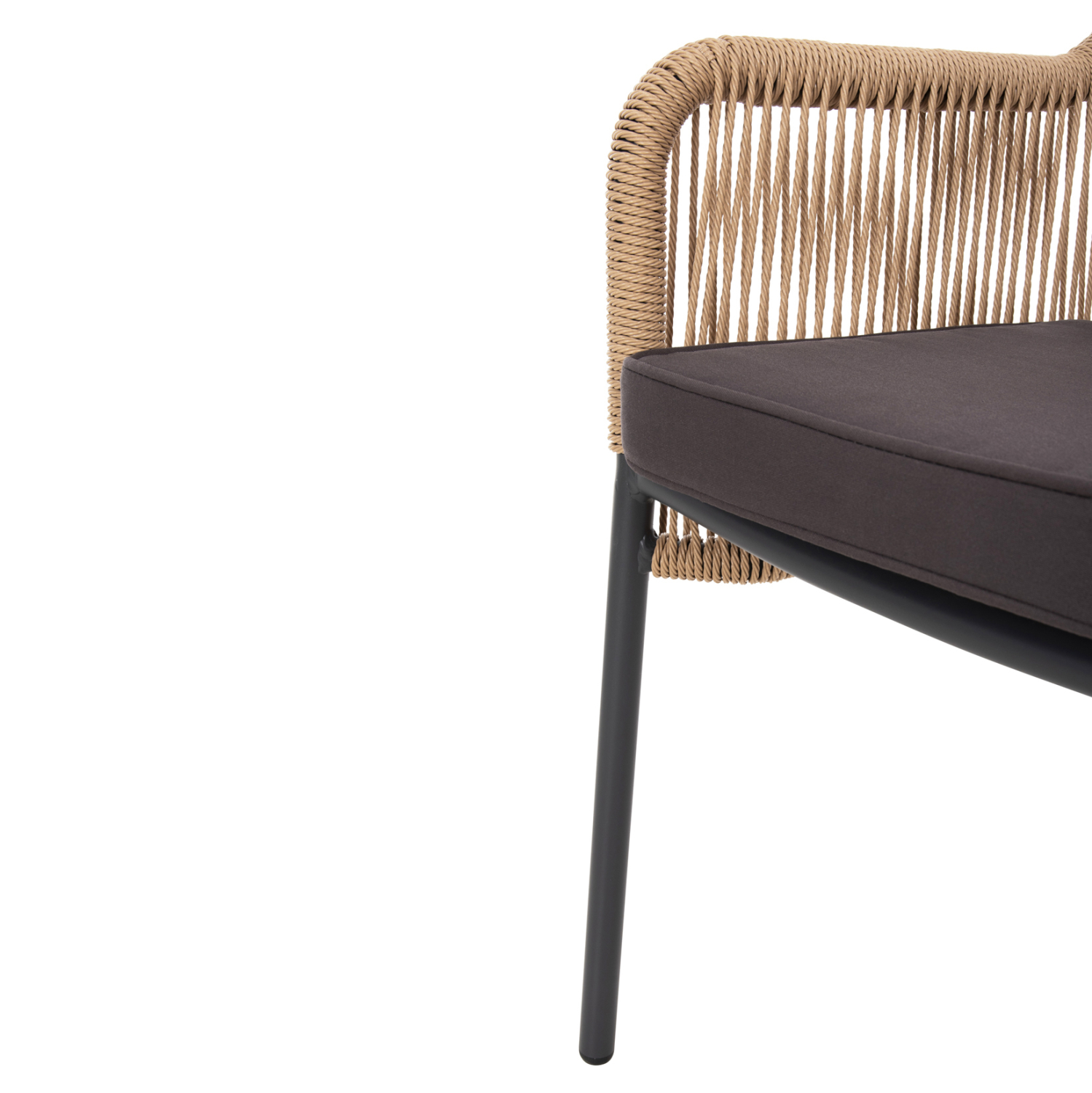 ΠΟΛΥΘΡΟΝΑ ΑΛΟΥΜΙΝΙΟΥ LOKKI HM5855.02 ΑΝΘΡΑΚΙ ΜΕ ΣΧΟΙΝΙ WICKER PE 56x66x82Υ εκ. - Image 9