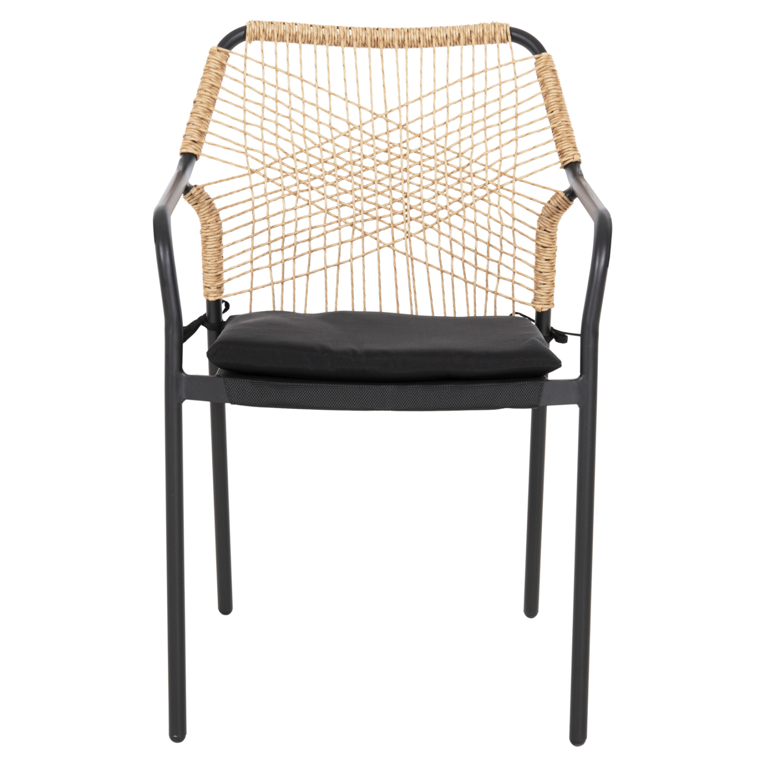 ΠΟΛΥΘΡΟΝΑ ΑΛΟΥΜΙΝΙΟΥ TROTTER HM5865.11 ΣΚΟΥΡΟΣ ΓΚΡΙ ΣΚΕΛΕΤΟΣ ΜΕ WICKER ΜΠΕΖ & ΜΑΥΡΟ ΜΑΞΙΛΑΡΙ - Image 3