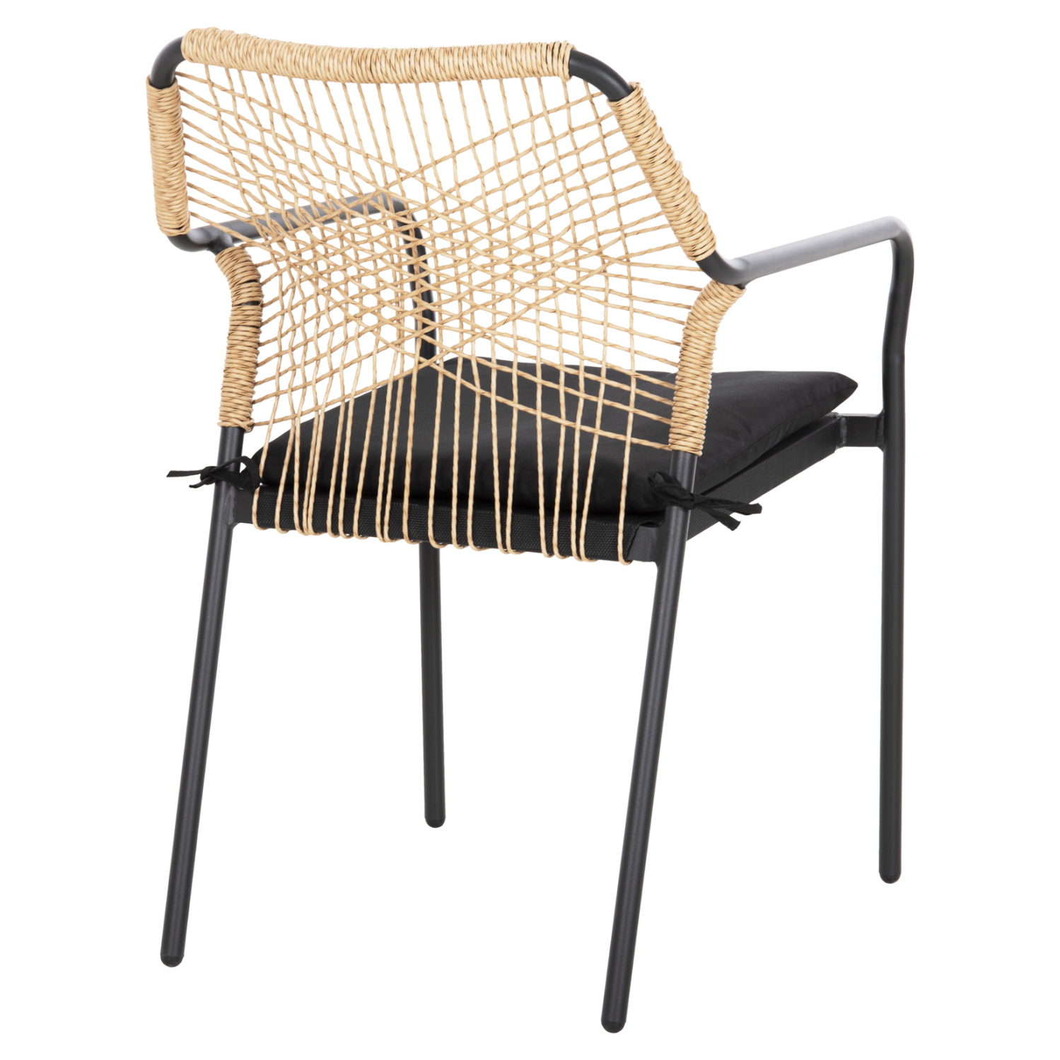 ΠΟΛΥΘΡΟΝΑ ΑΛΟΥΜΙΝΙΟΥ TROTTER HM5865.11 ΣΚΟΥΡΟΣ ΓΚΡΙ ΣΚΕΛΕΤΟΣ ΜΕ WICKER ΜΠΕΖ & ΜΑΥΡΟ ΜΑΞΙΛΑΡΙ - Image 4