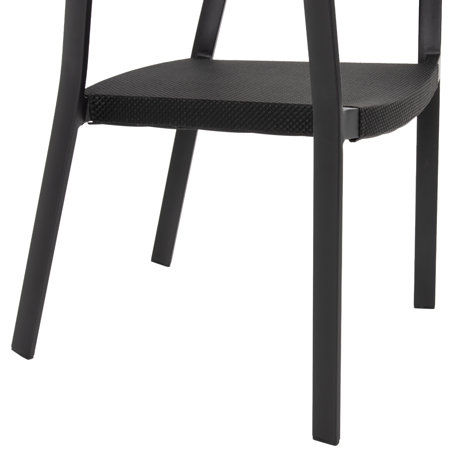 ΠΟΛΥΘΡΟΝΑ ΑΛΟΥΜΙΝΙΟΥ MIRI HM5891.05 ΜΑΥΡΟΣ ΣΚΕΛΕΤΟΣ&TEXTLINE-ΜΠΕΖ RATTAN 57,5x59x81,5Yεκ. - Image 8