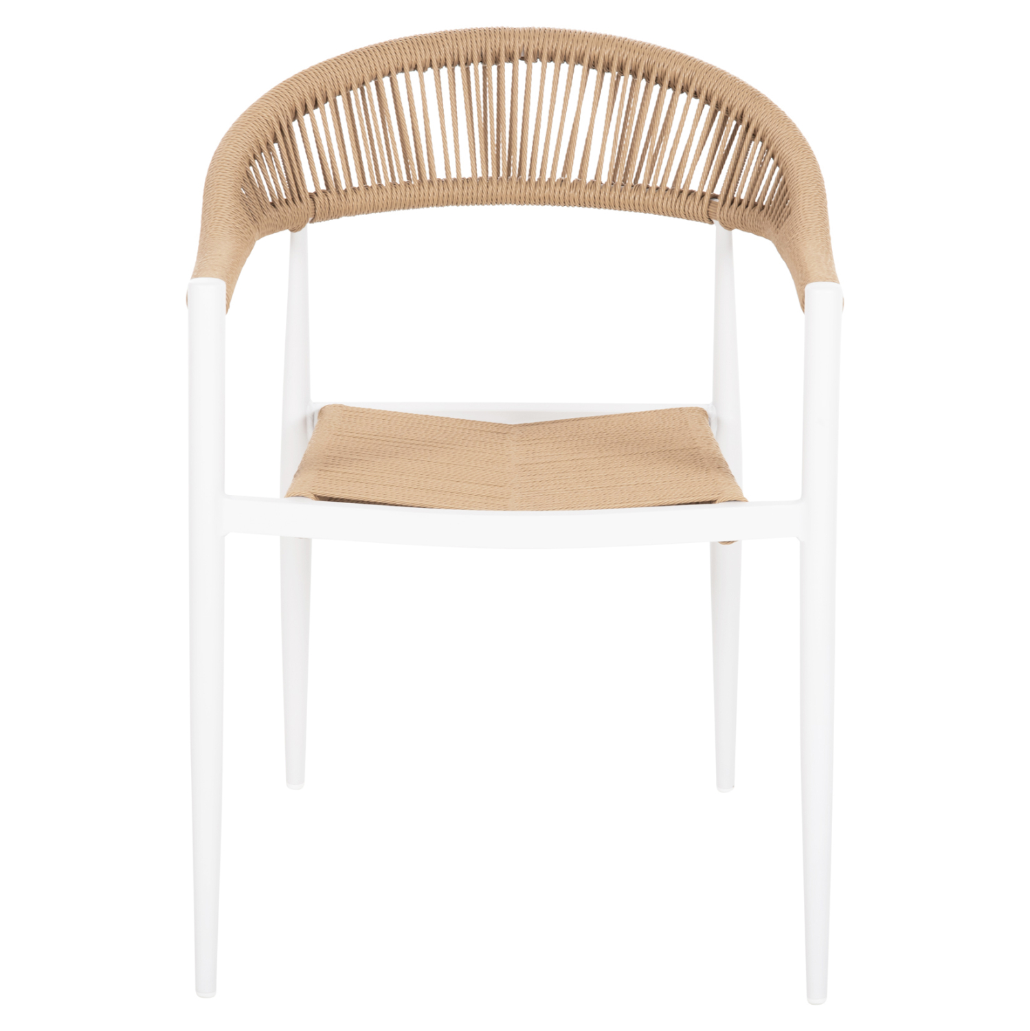 ΠΟΛΥΘΡΟΝΑ ΑΛΟΥΜΙΝΙΟΥ GRET HM5854.01 ΛΕΥΚΗ PE RATTAN ΜΠΕΖ 56x55,5x78Υεκ. - Image 3