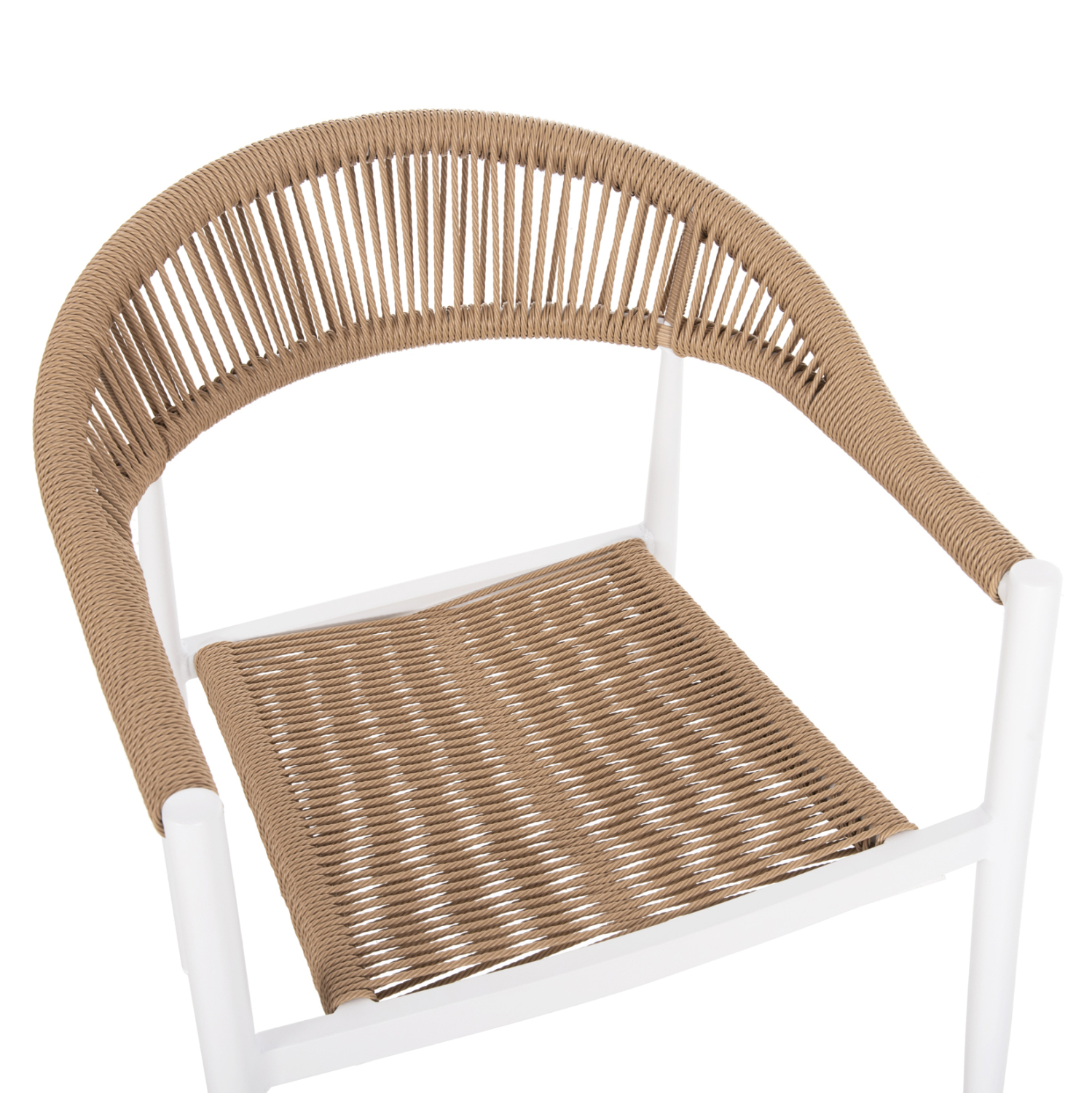 ΠΟΛΥΘΡΟΝΑ ΑΛΟΥΜΙΝΙΟΥ GRET HM5854.01 ΛΕΥΚΗ PE RATTAN ΜΠΕΖ 56x55,5x78Υεκ. - Image 7