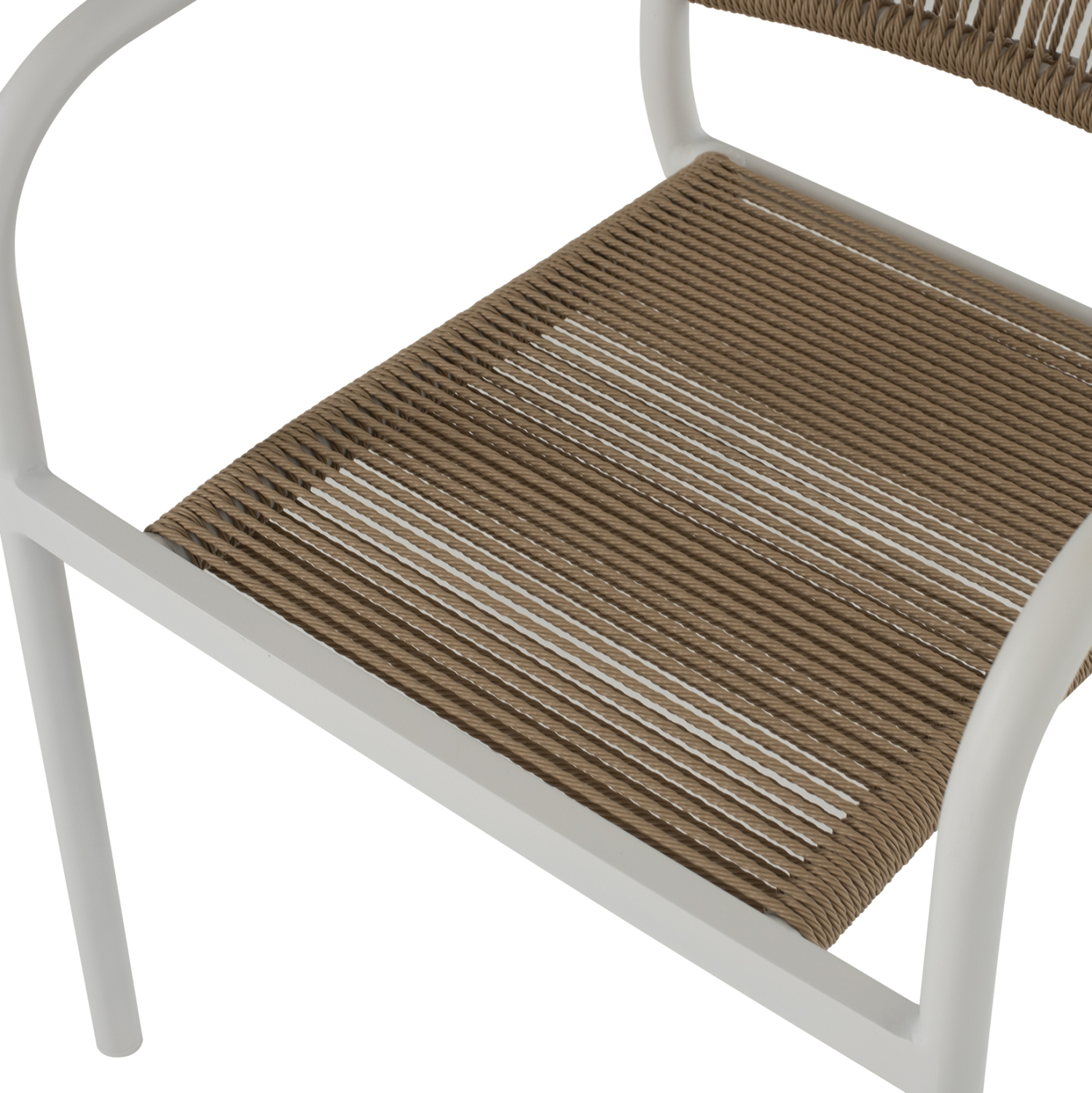ΠΟΛΥΘΡΟΝΑ ΑΛΟΥΜΙΝΙΟΥ ΛΕΥΚΟ ΜΕ PE RATTAN WICKER HM5856.01 57x63x80Yεκ. - Image 7