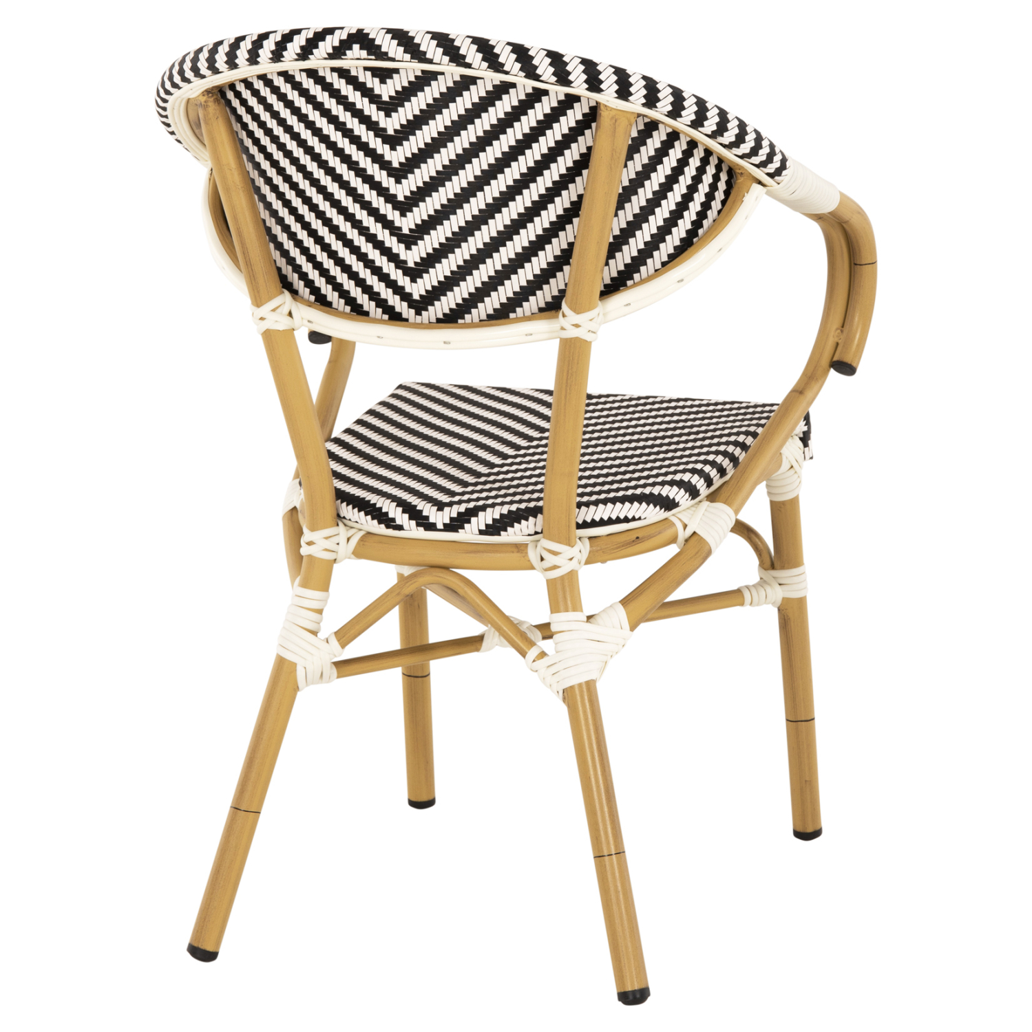 ΠΟΛΥΘΡΟΝΑ BAMBOO LOOK HM5861.01 ΜΑΥΡΟ-ΛΕΥΚΟ 57x55x82 εκ. - Image 4