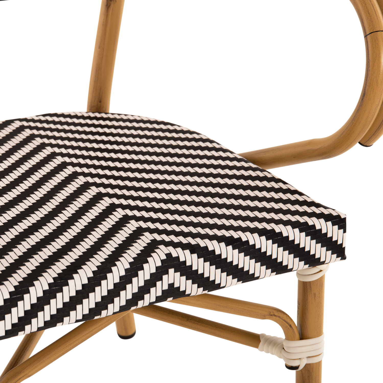 ΠΟΛΥΘΡΟΝΑ BAMBOO LOOK HM5861.01 ΜΑΥΡΟ-ΛΕΥΚΟ 57x55x82 εκ. - Image 7